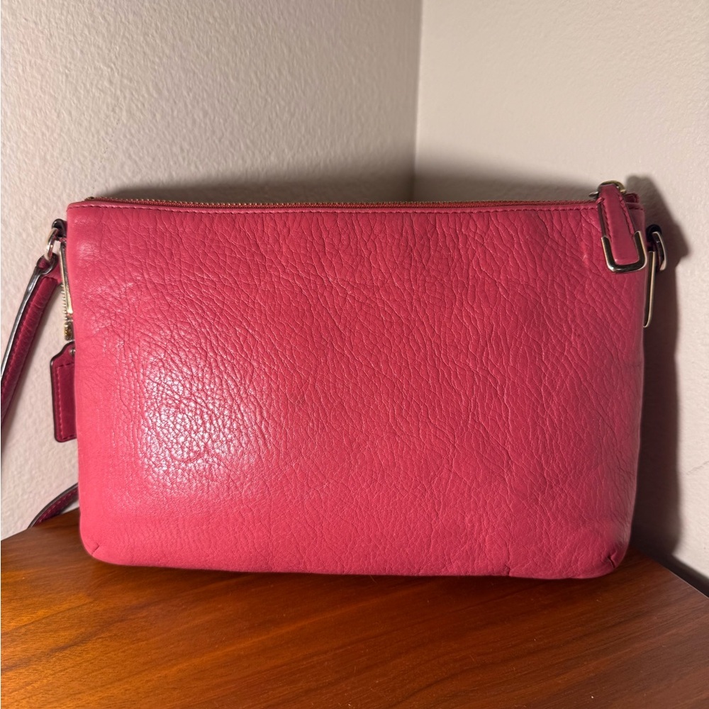 Coach Madison Swingpack Crossbody Bag in Loganberry Pink Leather - Picture 6 of 12